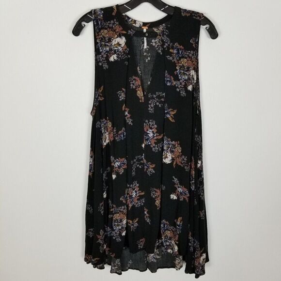 Free People Dresses & Skirts - Free People Women  Snap‎ Out of It Sleeveless Mini Dress Size S Swing  Black